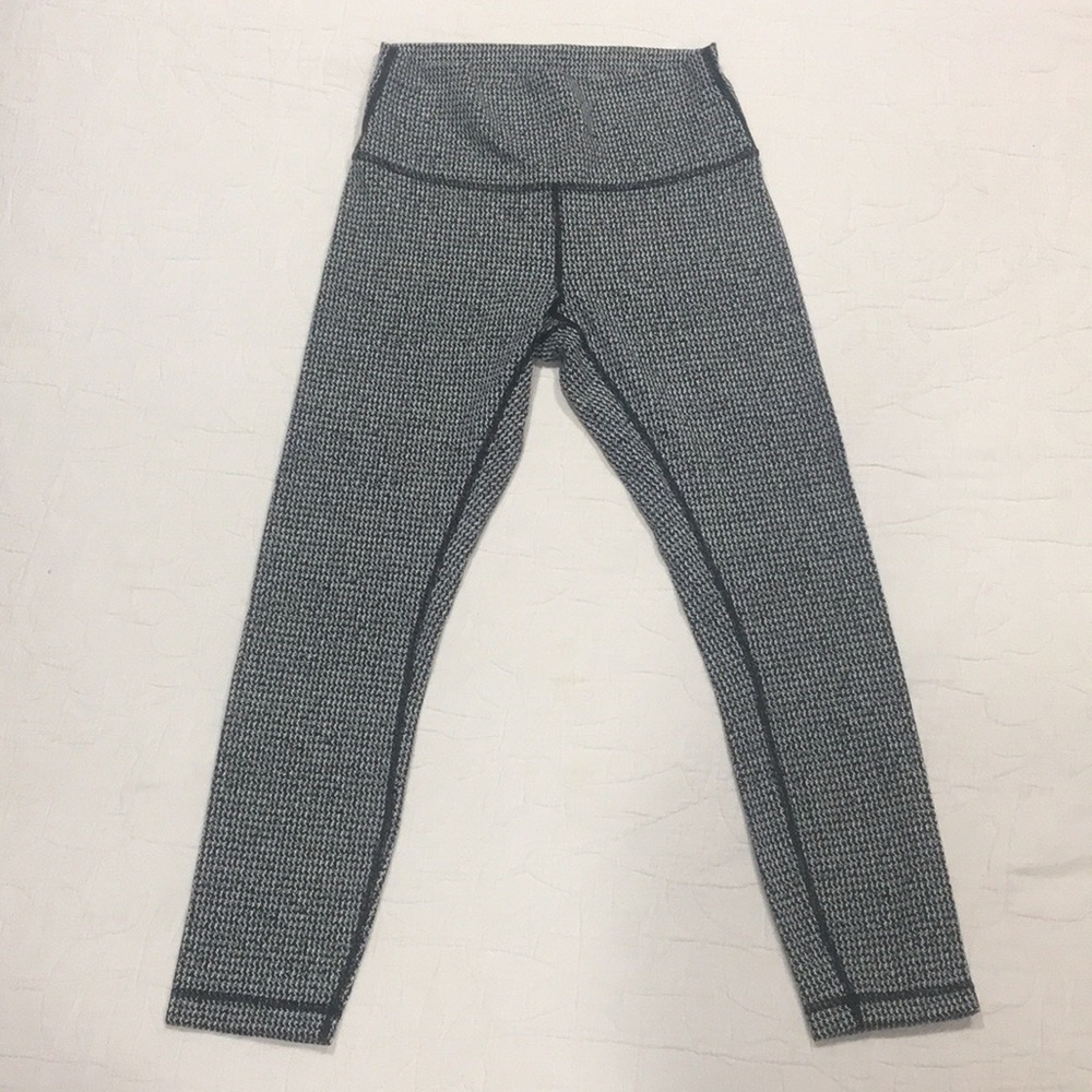 Lululemon Wunder Under B&W Print 7/8 High-waisted